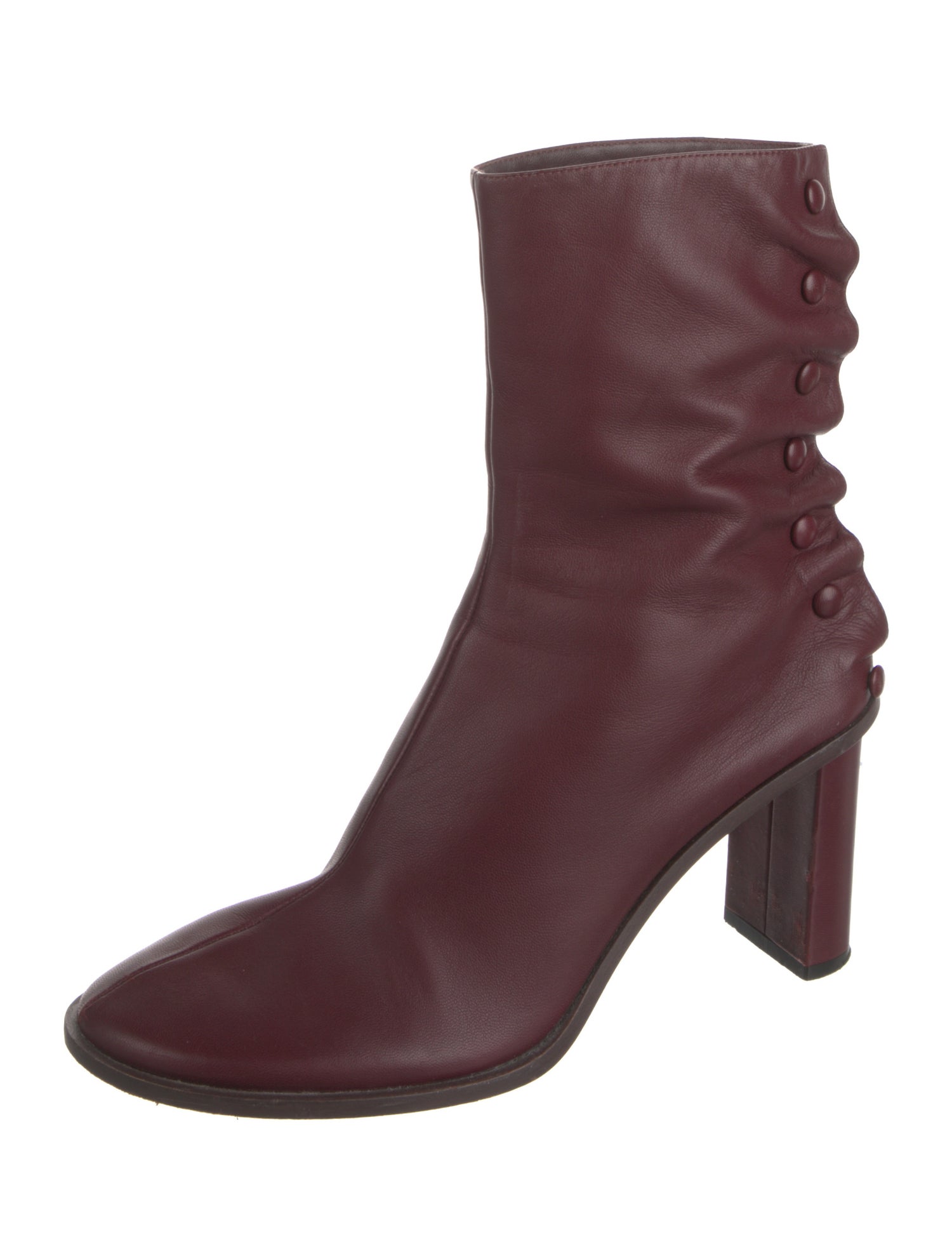 The Row Teatime Leather Slouch Boots