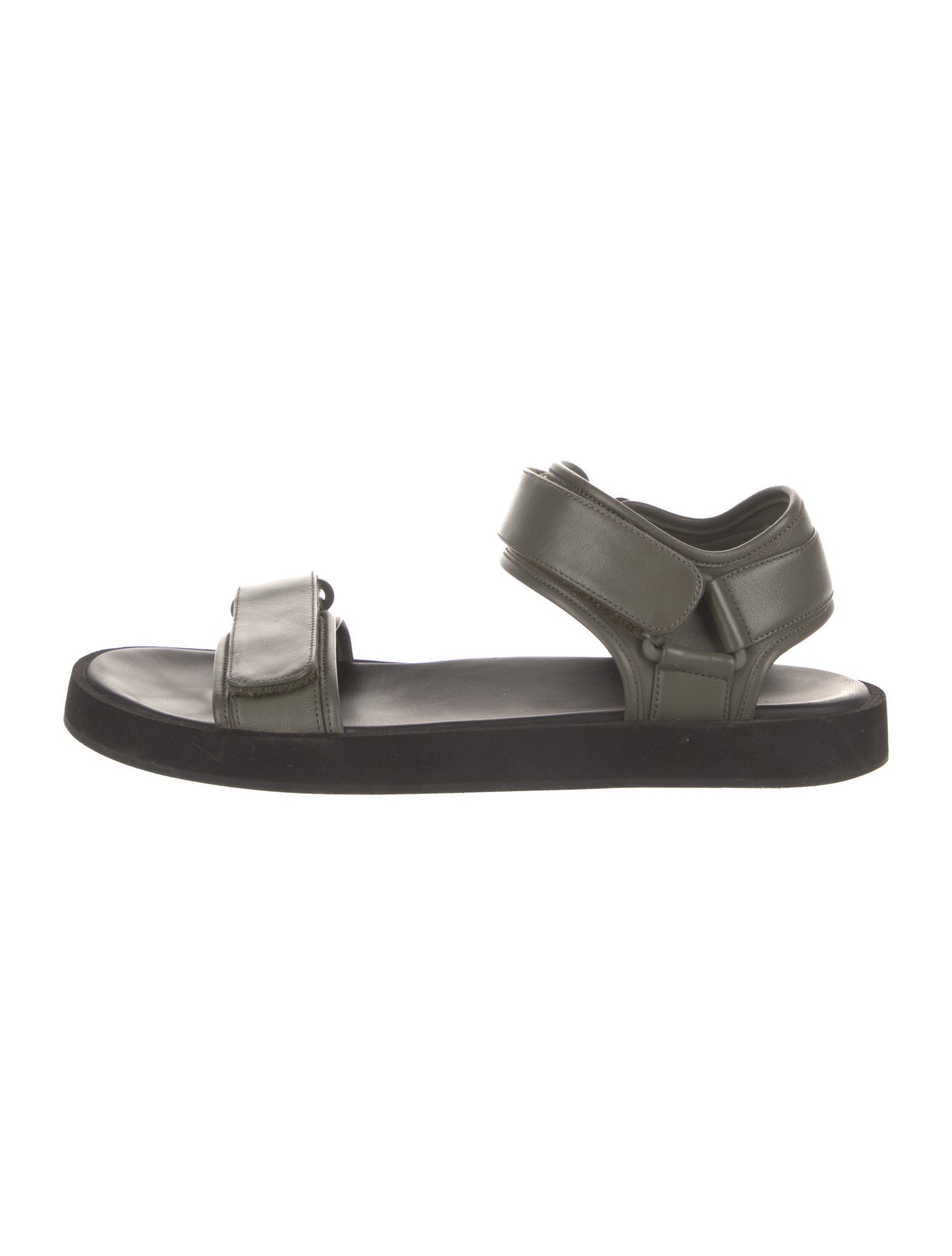 The Row Hook and Loop Leather Sandals