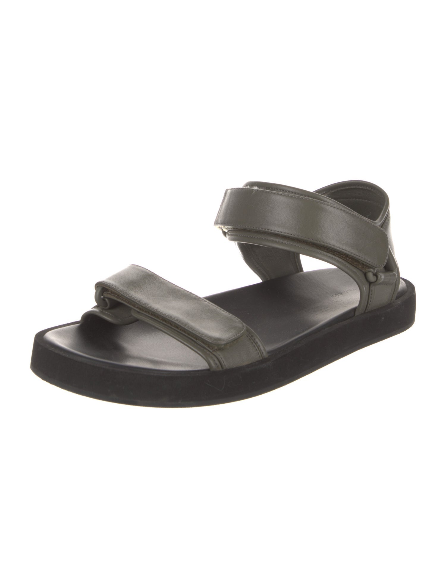 The Row Hook and Loop Leather Sandals