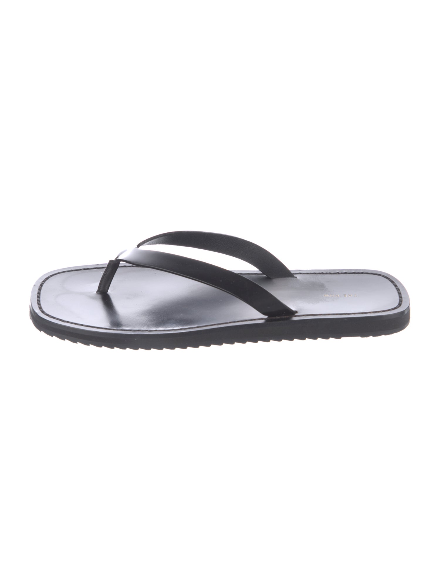 The Row Leather Flip Flops