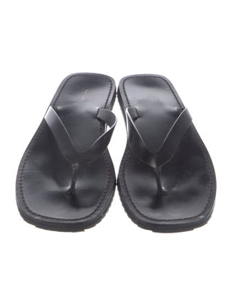 The Row Leather Flip Flops