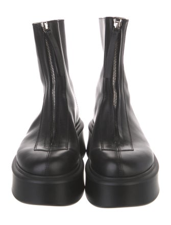 The Row Zipped 1 Leather Combat Boots