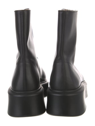 The Row Zipped 1 Leather Combat Boots