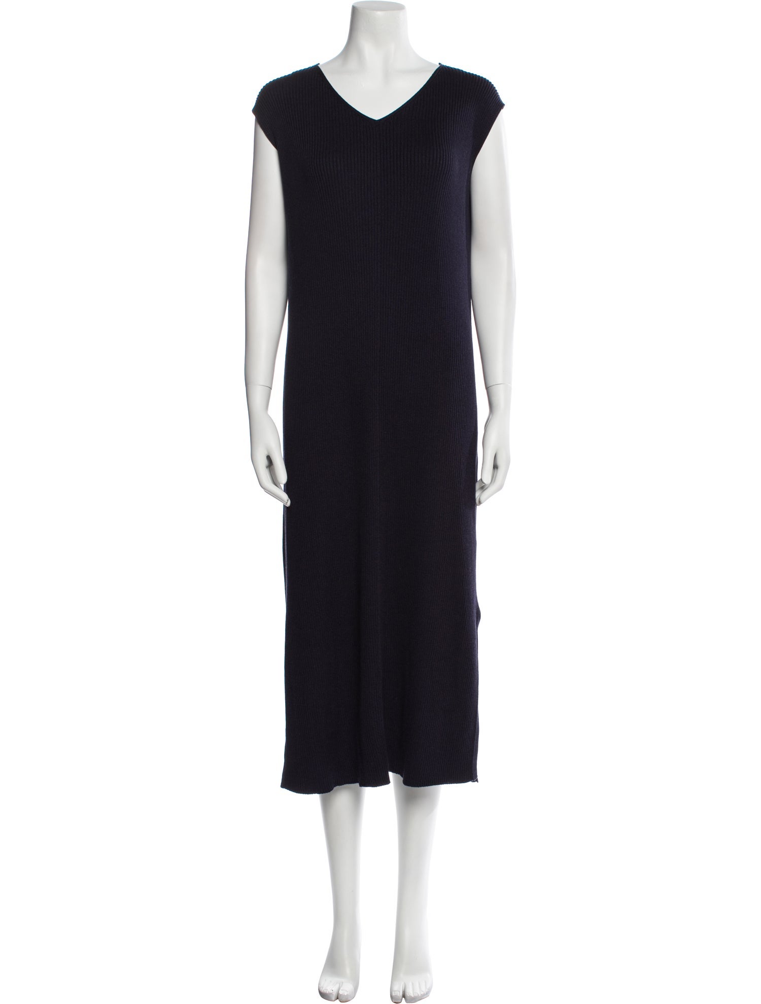 The Row V-Neck Midi Length Dress