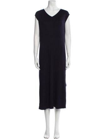 The Row V-Neck Midi Length Dress