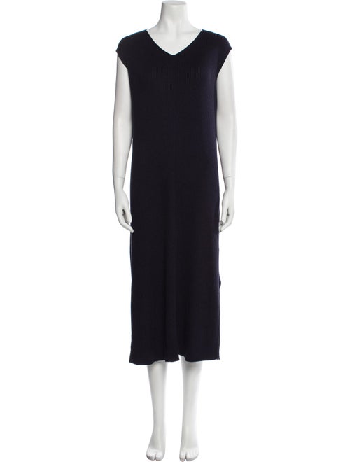 The Row V-Neck Midi Length Dress