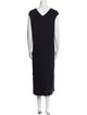 The Row V-Neck Midi Length Dress