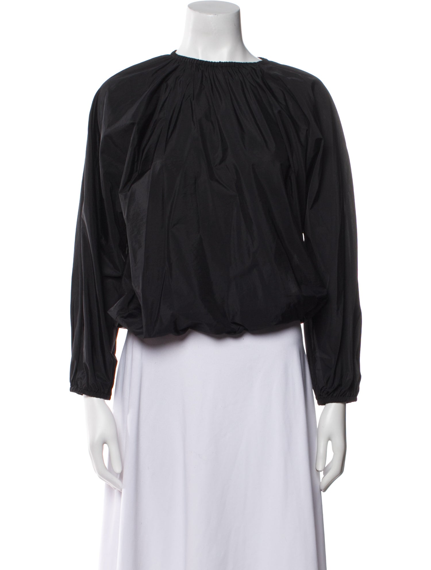 The Row Bateau Neckline Long Sleeve Crop Top