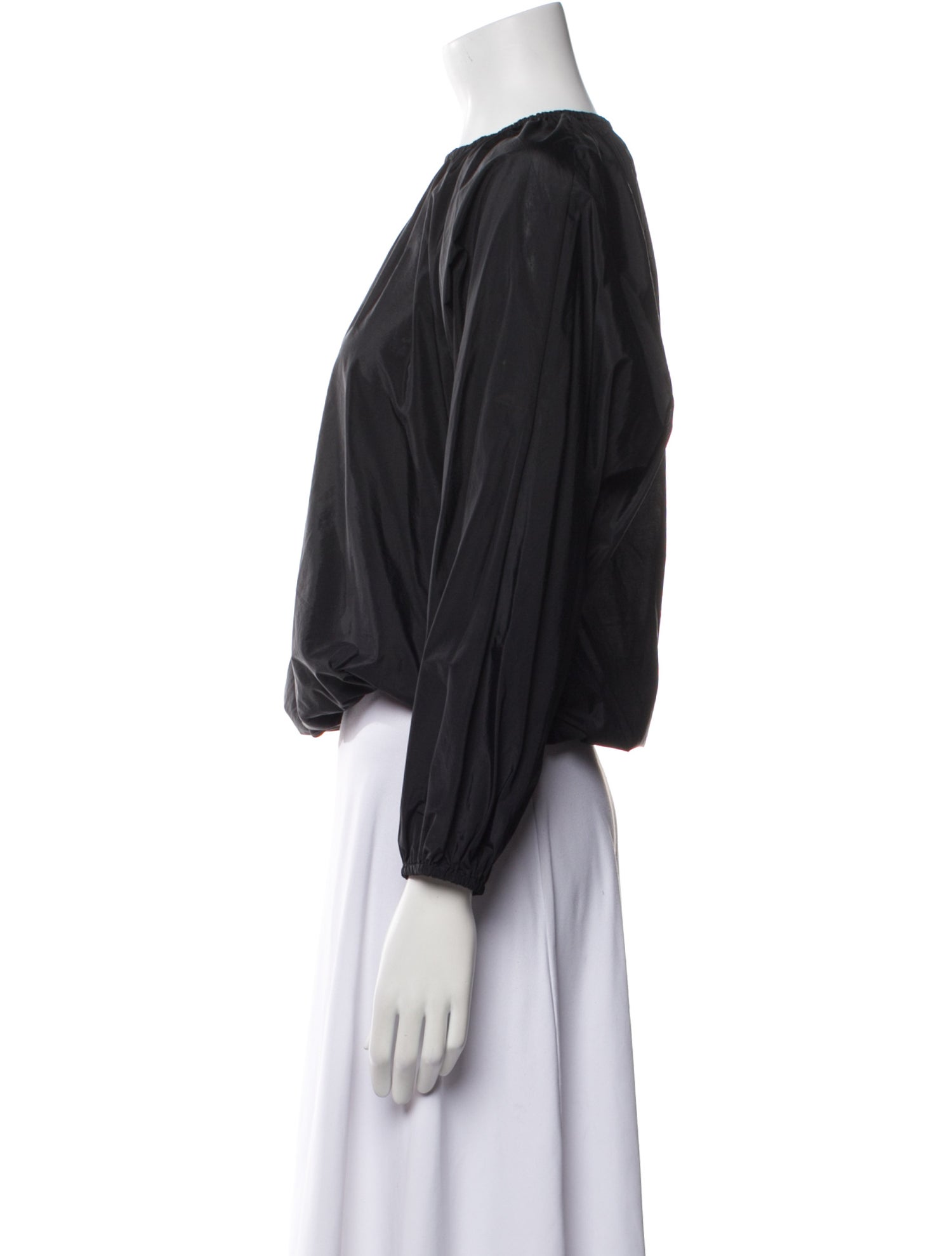 The Row Bateau Neckline Long Sleeve Crop Top