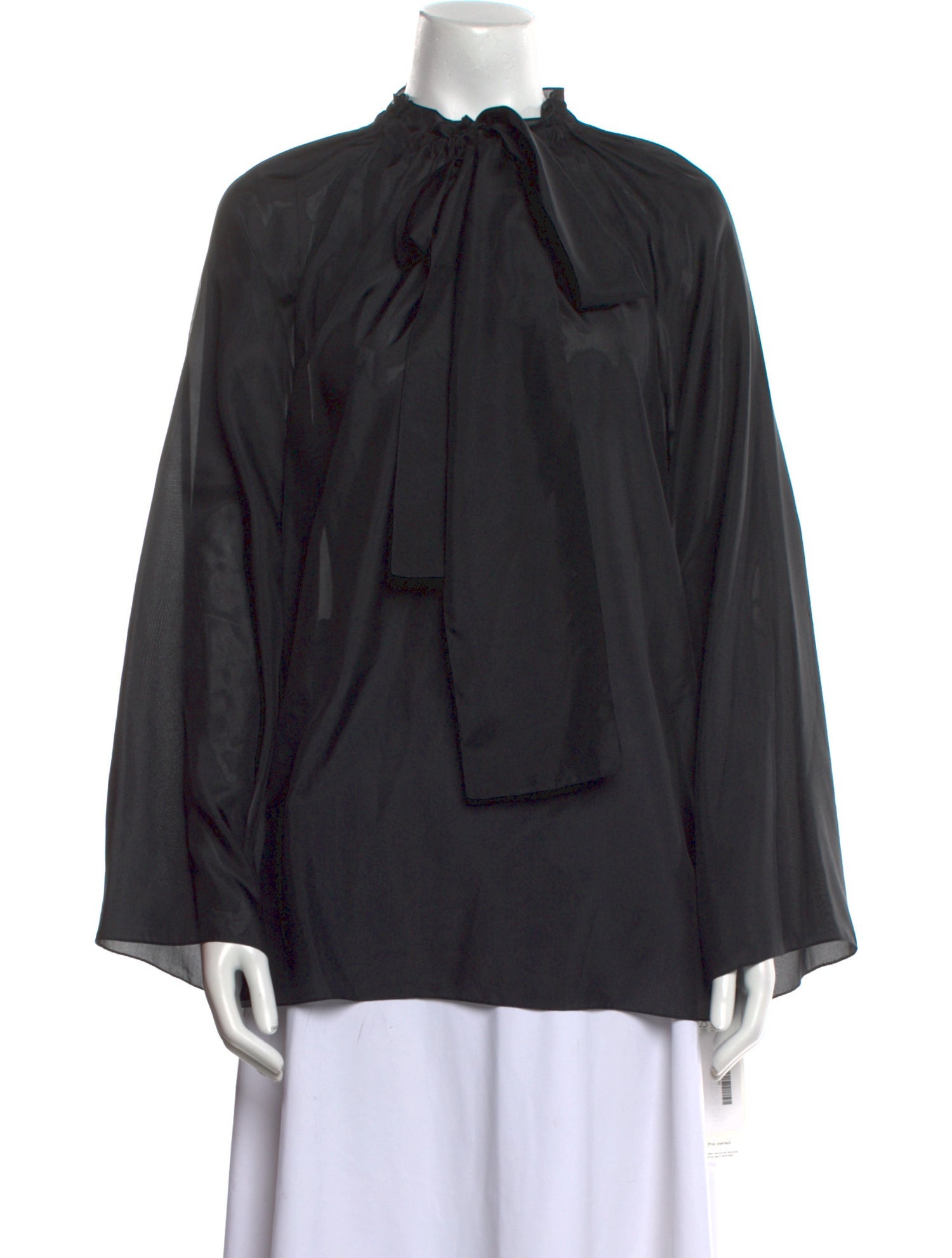 The Row Silk Mock Neck Blouse