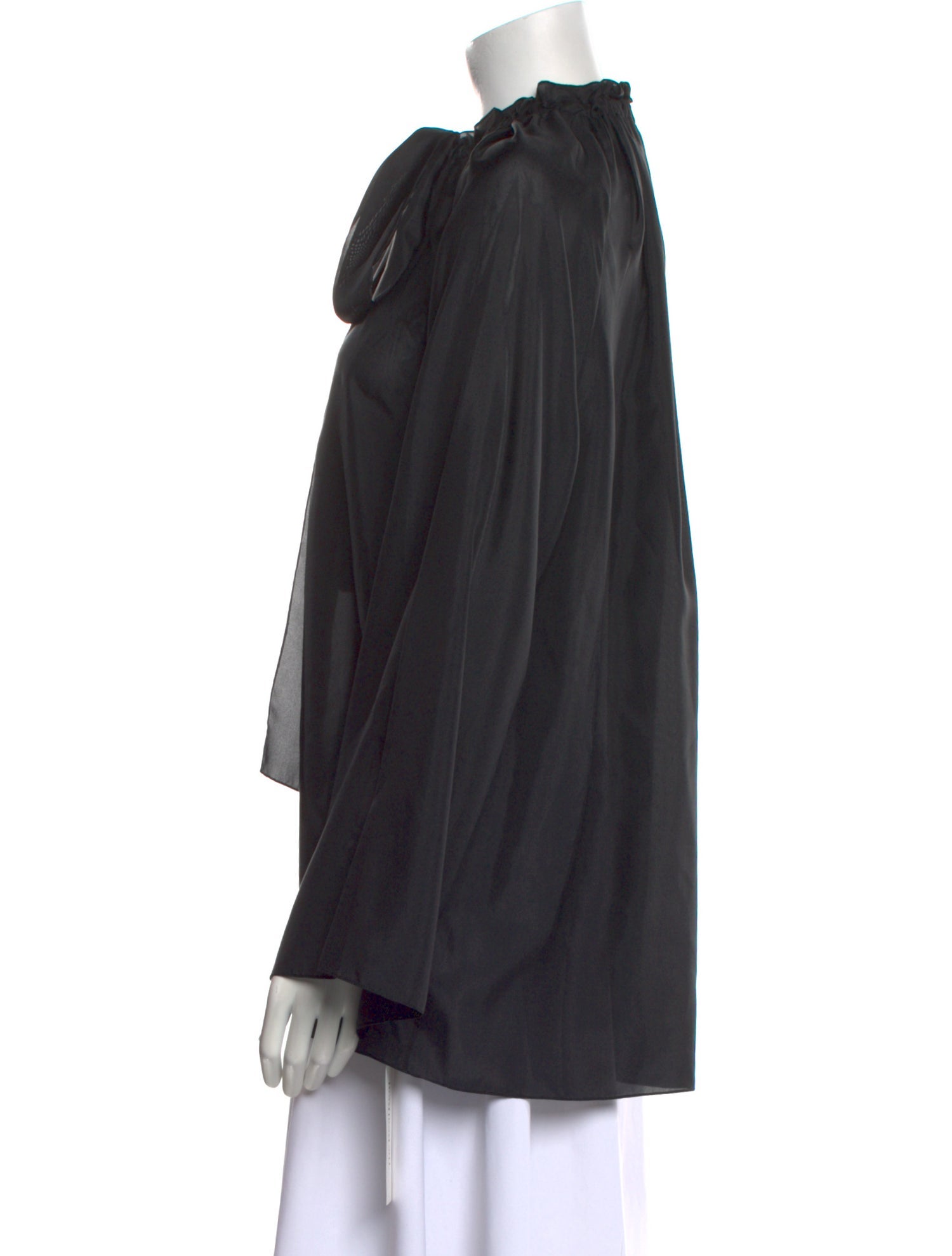 The Row Silk Mock Neck Blouse