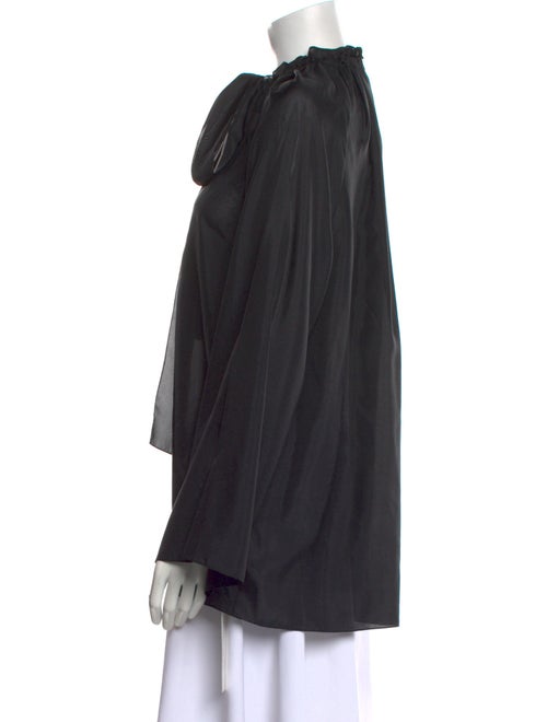 The Row Silk Mock Neck Blouse