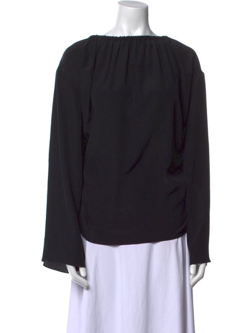 The Row Silk Bateau Neckline Blouse