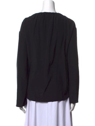 The Row Silk Bateau Neckline Blouse