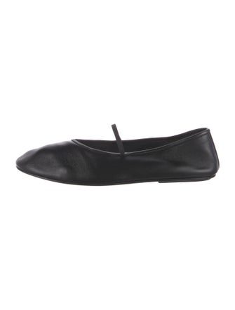The Row Elastic Ballet Leather Flats