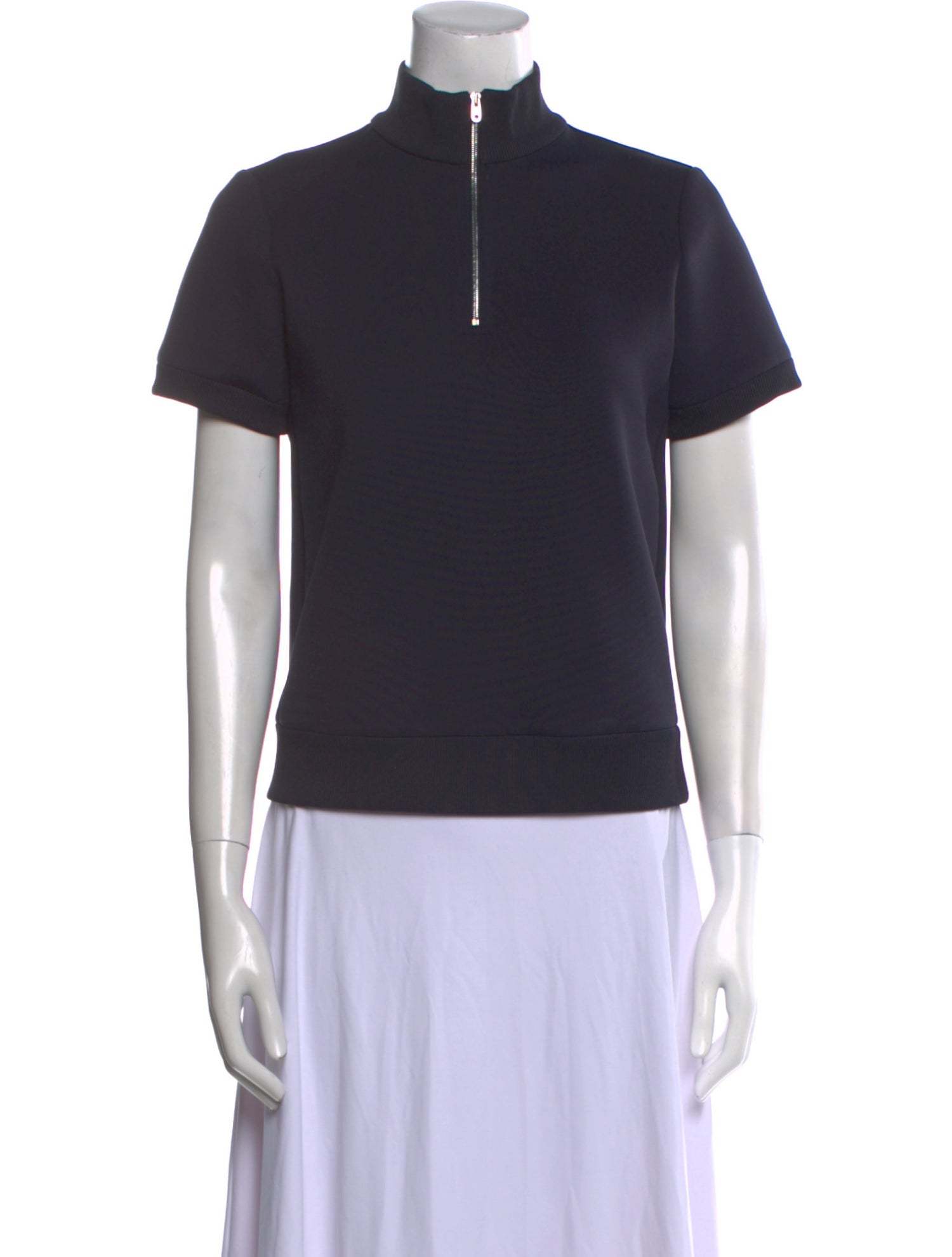 The Row Mock Neck Short Sleeve Sweatshirt