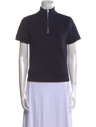 The Row Mock Neck Short Sleeve Sweatshirt