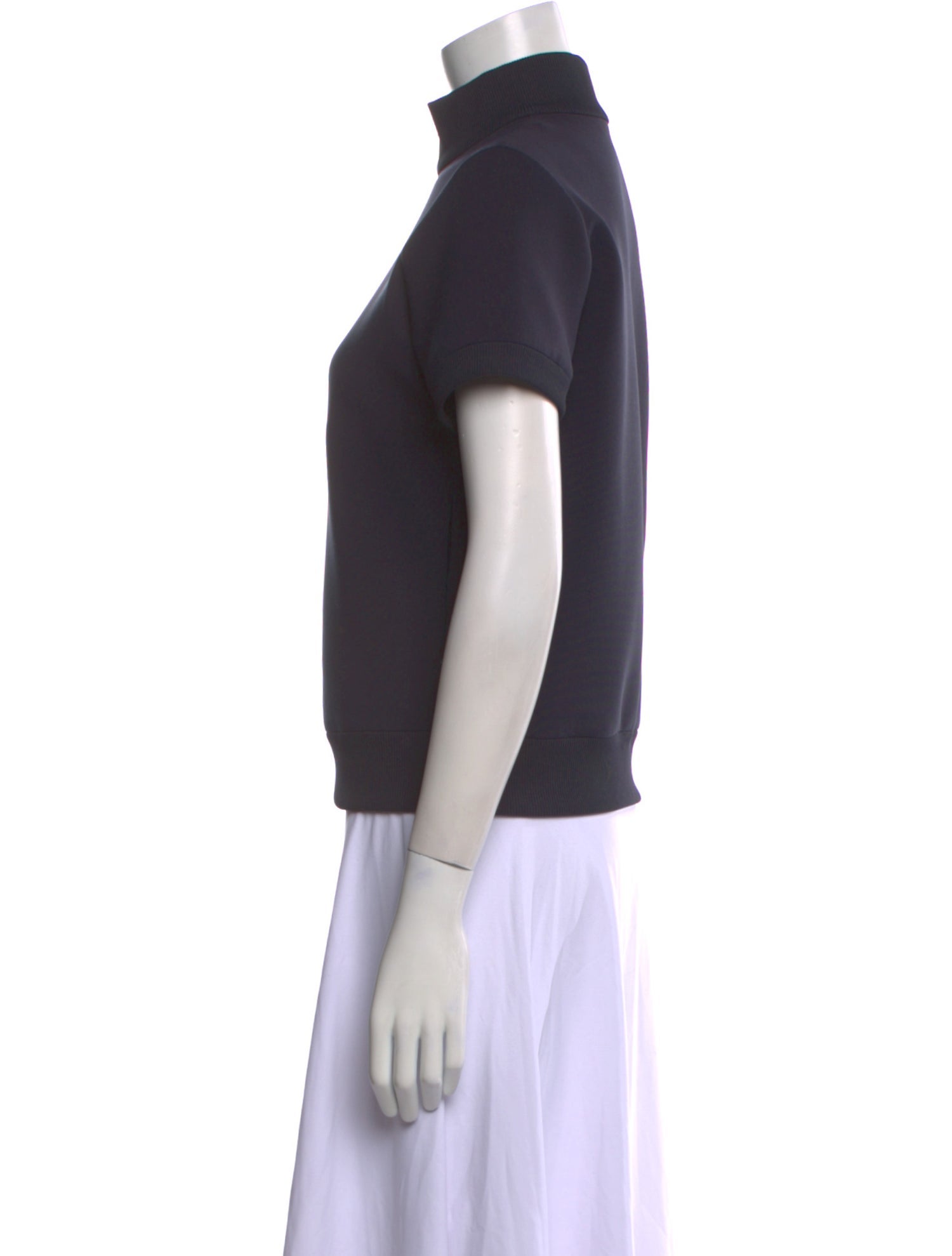 The Row Mock Neck Short Sleeve Sweatshirt