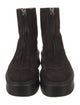 The Row Zipped 1 Suede Combat Boots