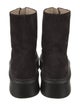 The Row Zipped 1 Suede Combat Boots