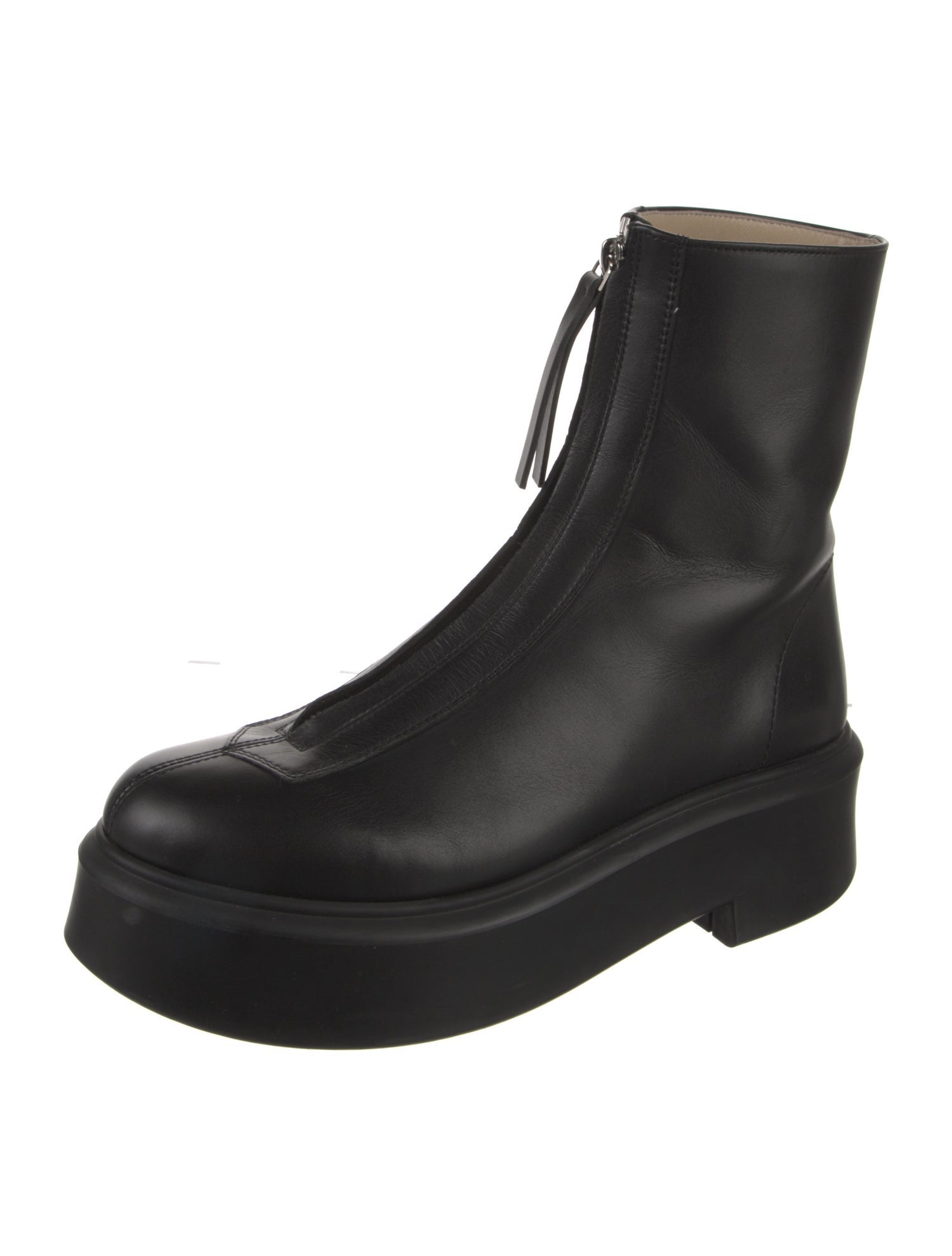 The Row Zipped 1 Leather Boots