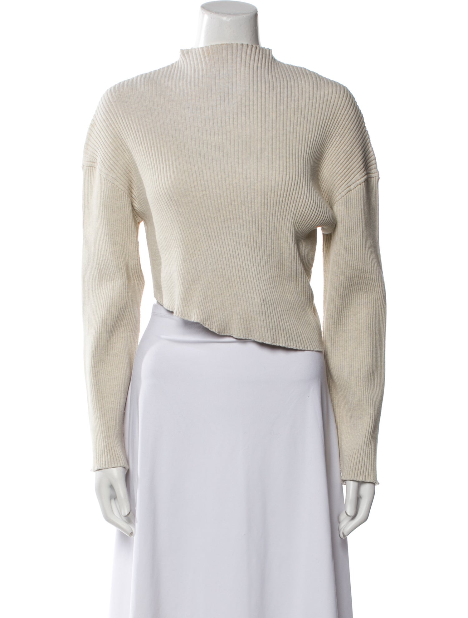 The Row Danana Mock Neck Crop Top