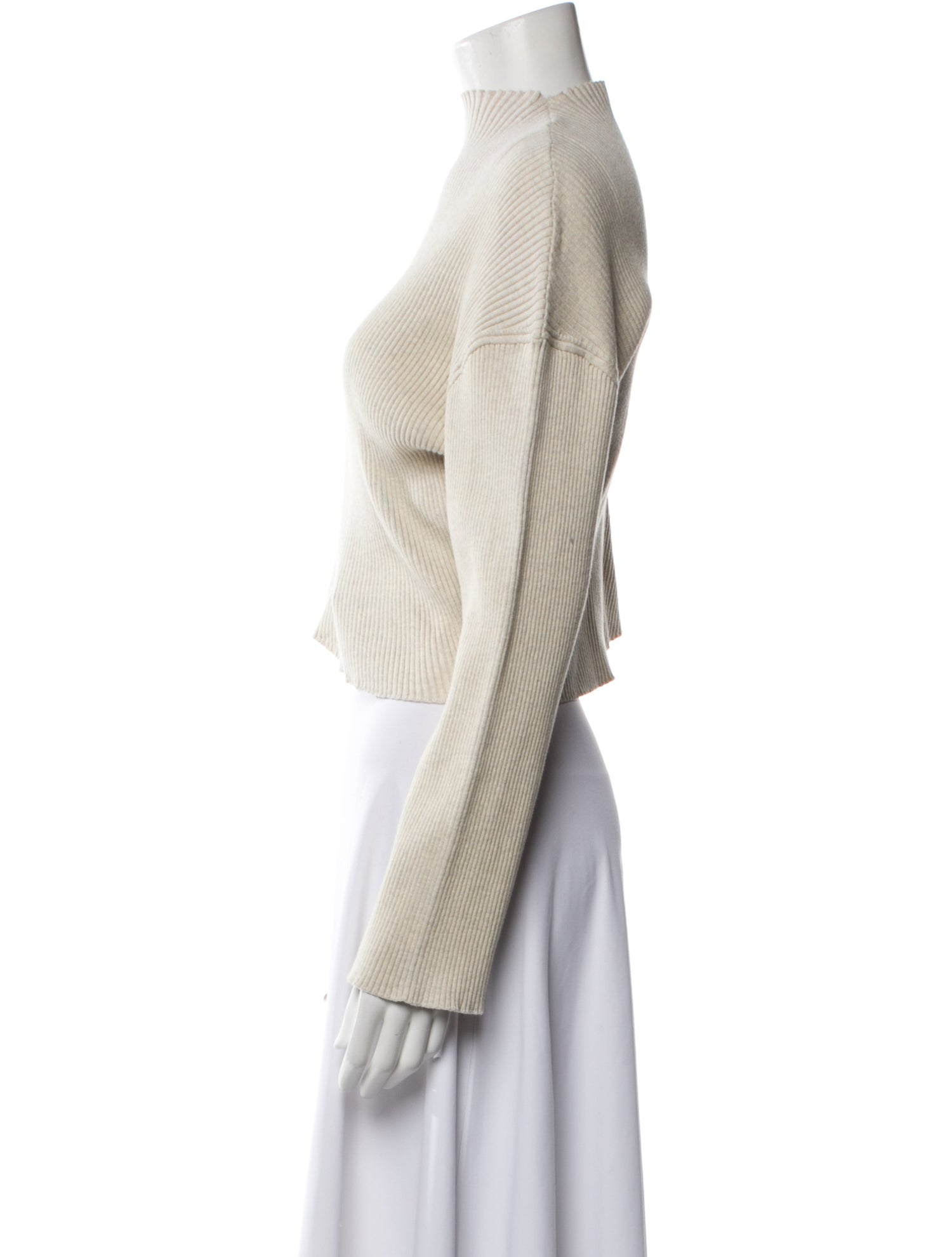 The Row Danana Mock Neck Crop Top