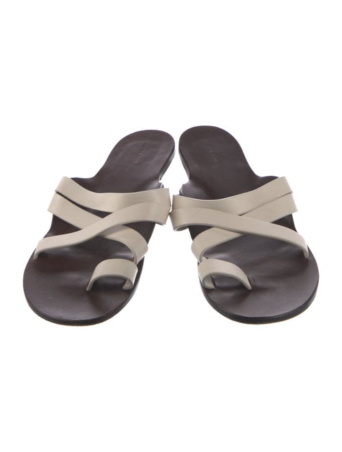 The Row Leather Slides