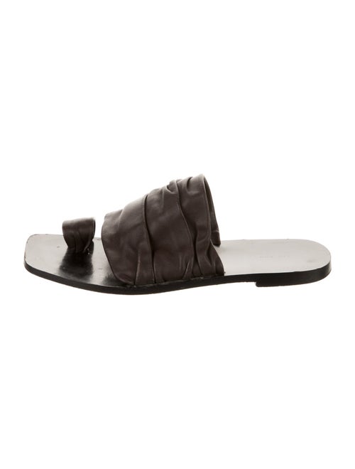 The Row Drape Leather Slides