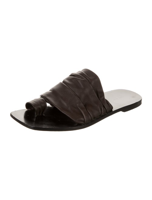 The Row Drape Leather Slides