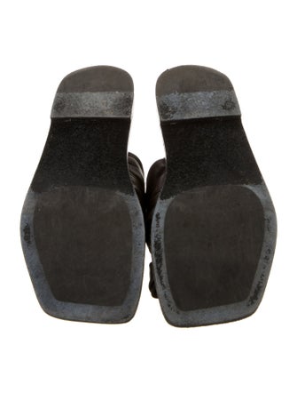 The Row Drape Leather Slides