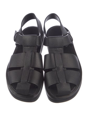 The Row Fisherman Leather Slingback Flats