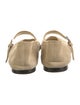 The Row Suede Mary Jane Flats
