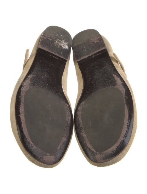 The Row Suede Mary Jane Flats