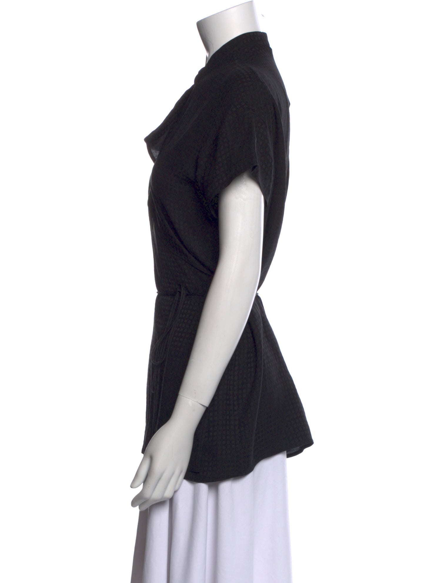 The Row Silk Cowl Neck Top