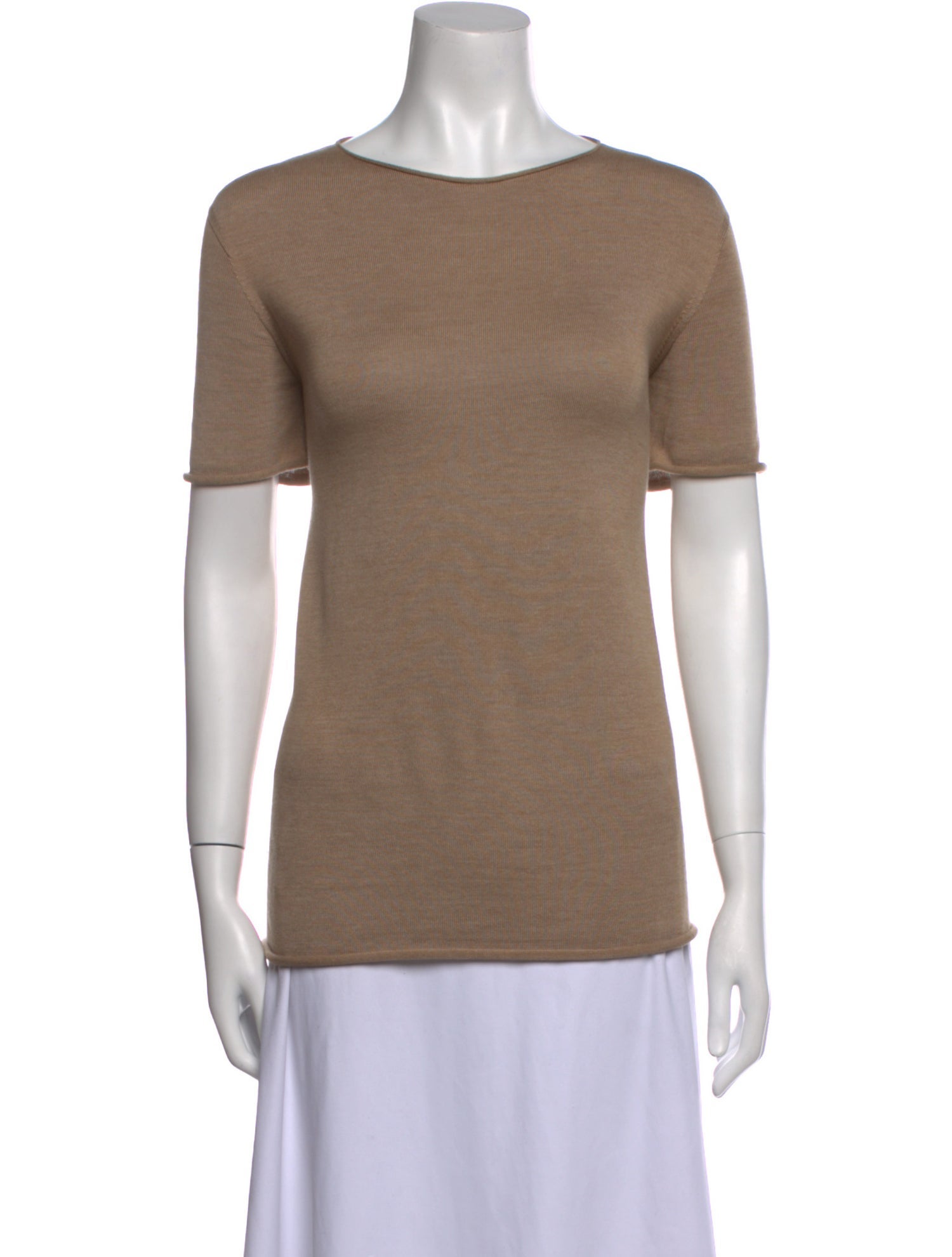 The Row Silk Bateau Neckline T-Shirt