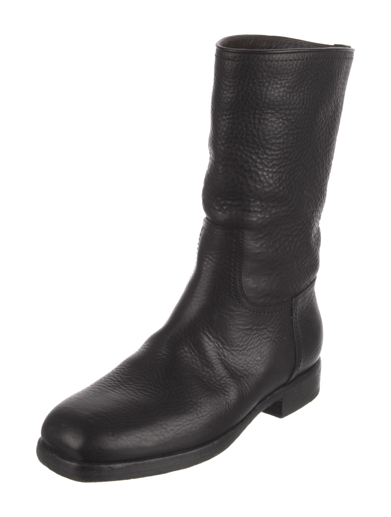 The Row Leather Moto Boots