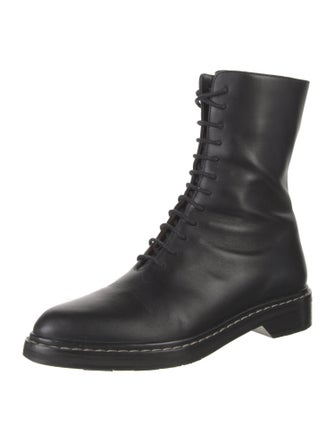 The Row Fara Leather Combat Boots