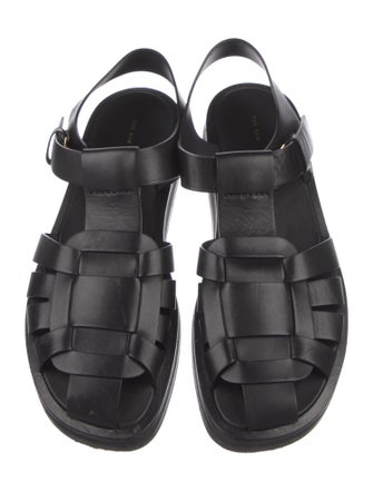 The Row Gaia Leather Slingback Flats