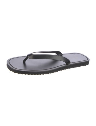 The Row City Leather Flip Flops