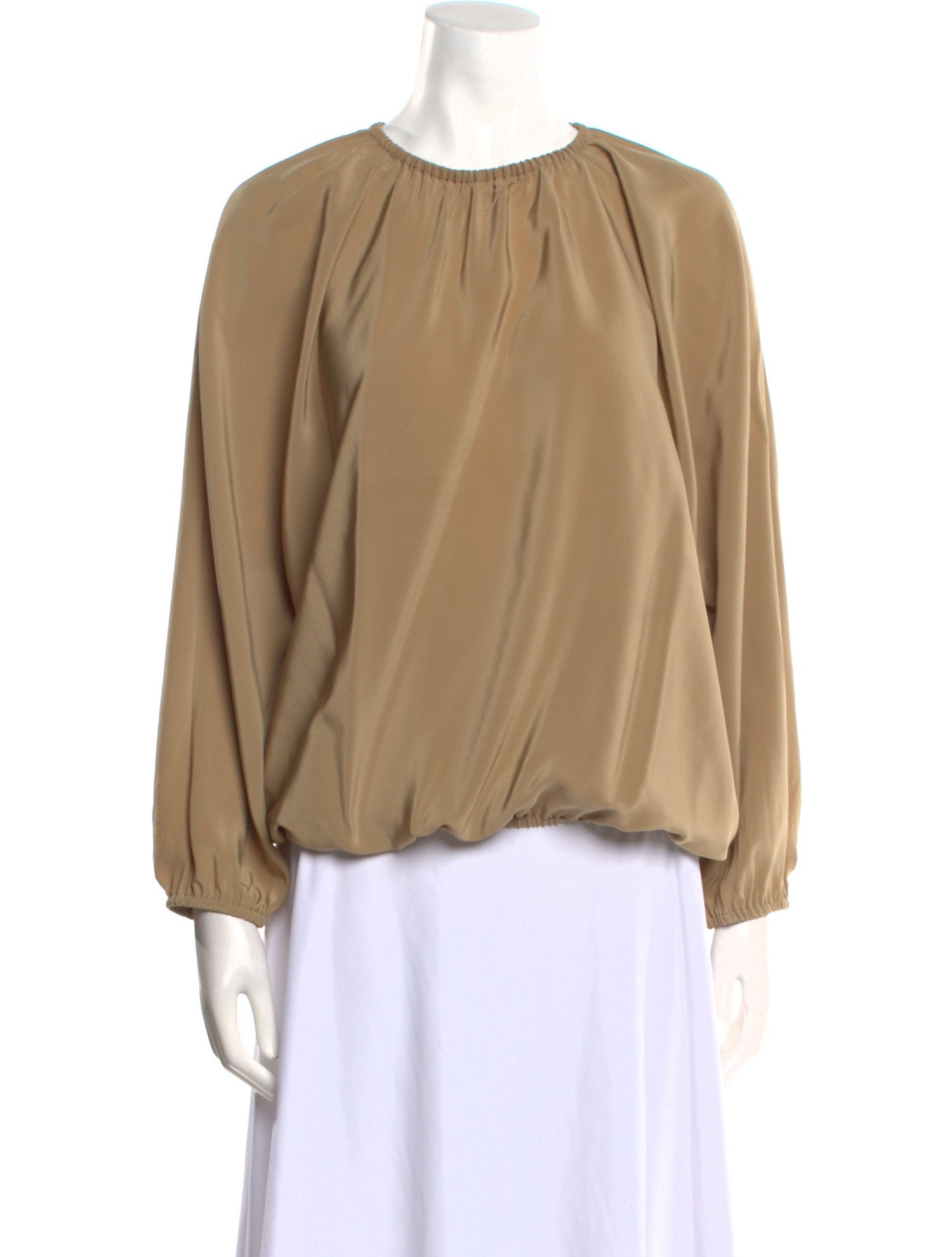 The Row Silk Crew Neck Blouse