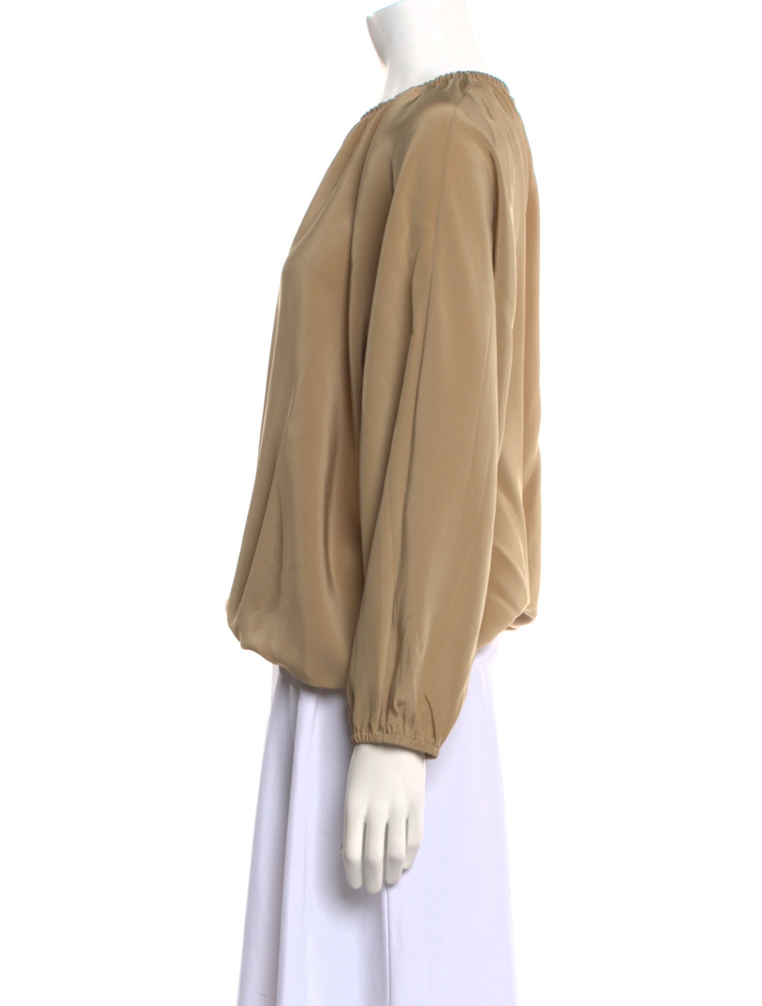 The Row Silk Crew Neck Blouse