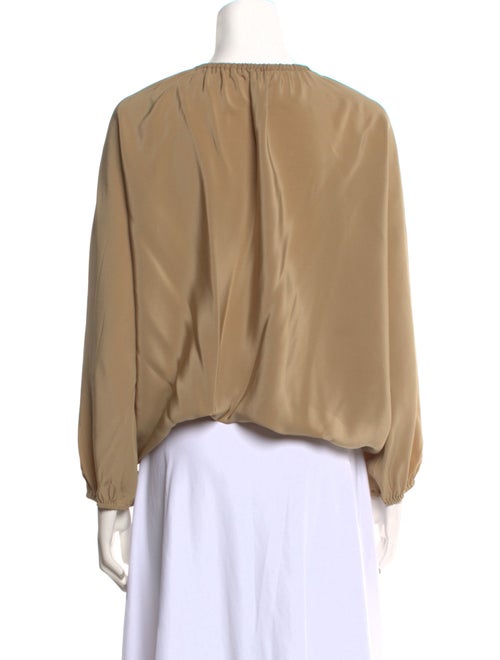 The Row Silk Crew Neck Blouse