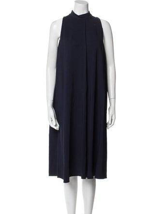 The Row Mock Neck Midi Length Dress