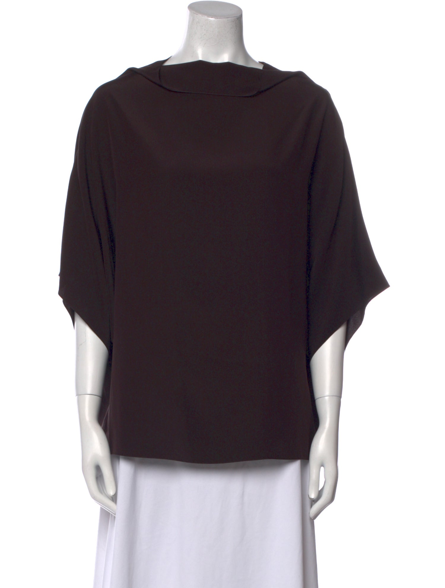 The Row Silk Bateau Neckline Blouse