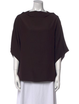 The Row Silk Bateau Neckline Blouse