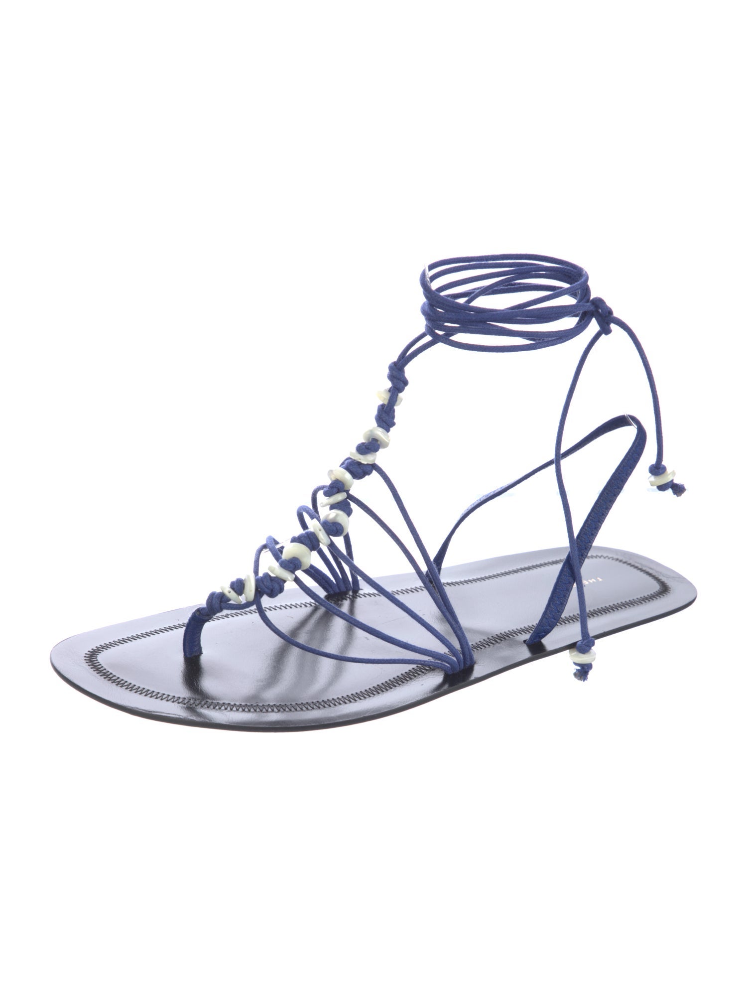 The Row Shell Leather Sandals