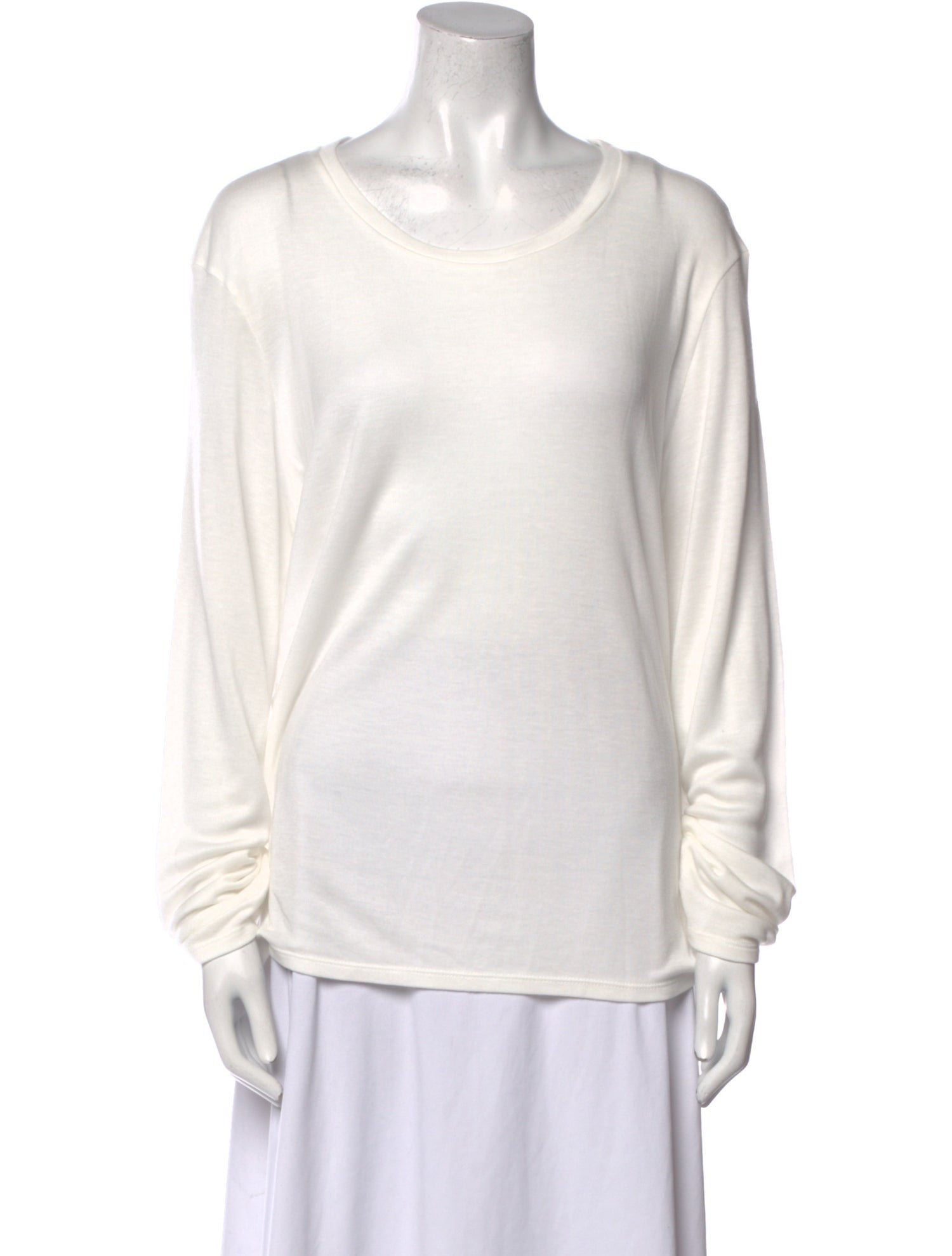 The Row Scoop Neck Long Sleeve Top