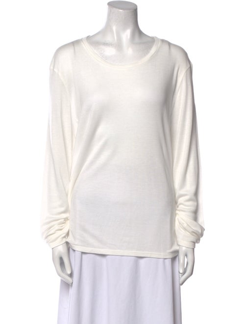 The Row Scoop Neck Long Sleeve Top