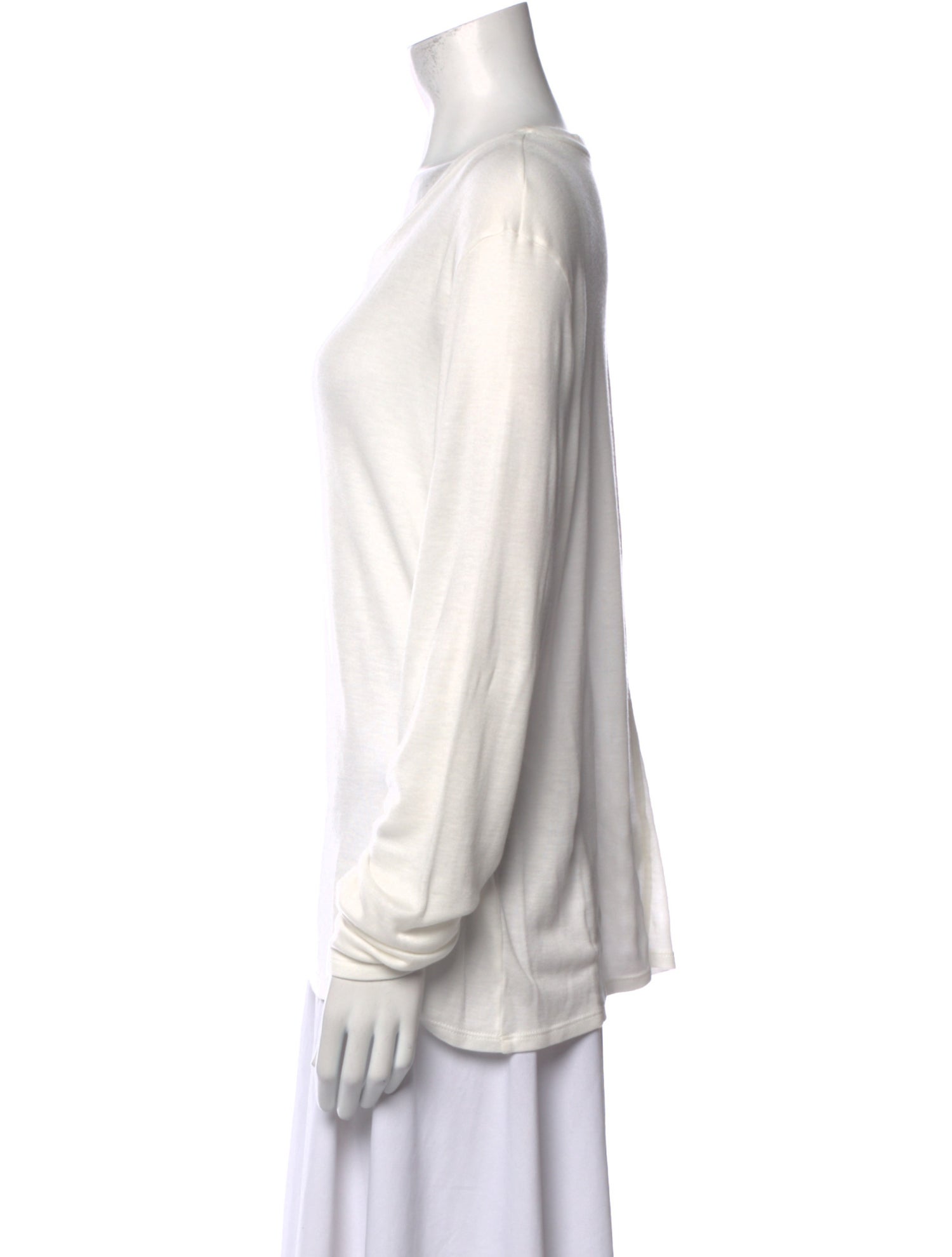 The Row Scoop Neck Long Sleeve Top